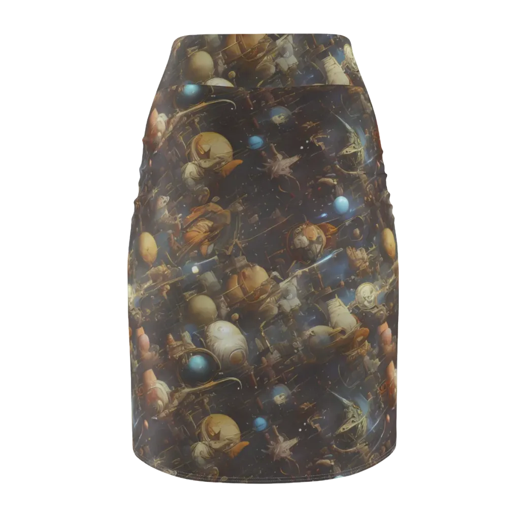 Nebula Foundry on Pencil Skirt — Back