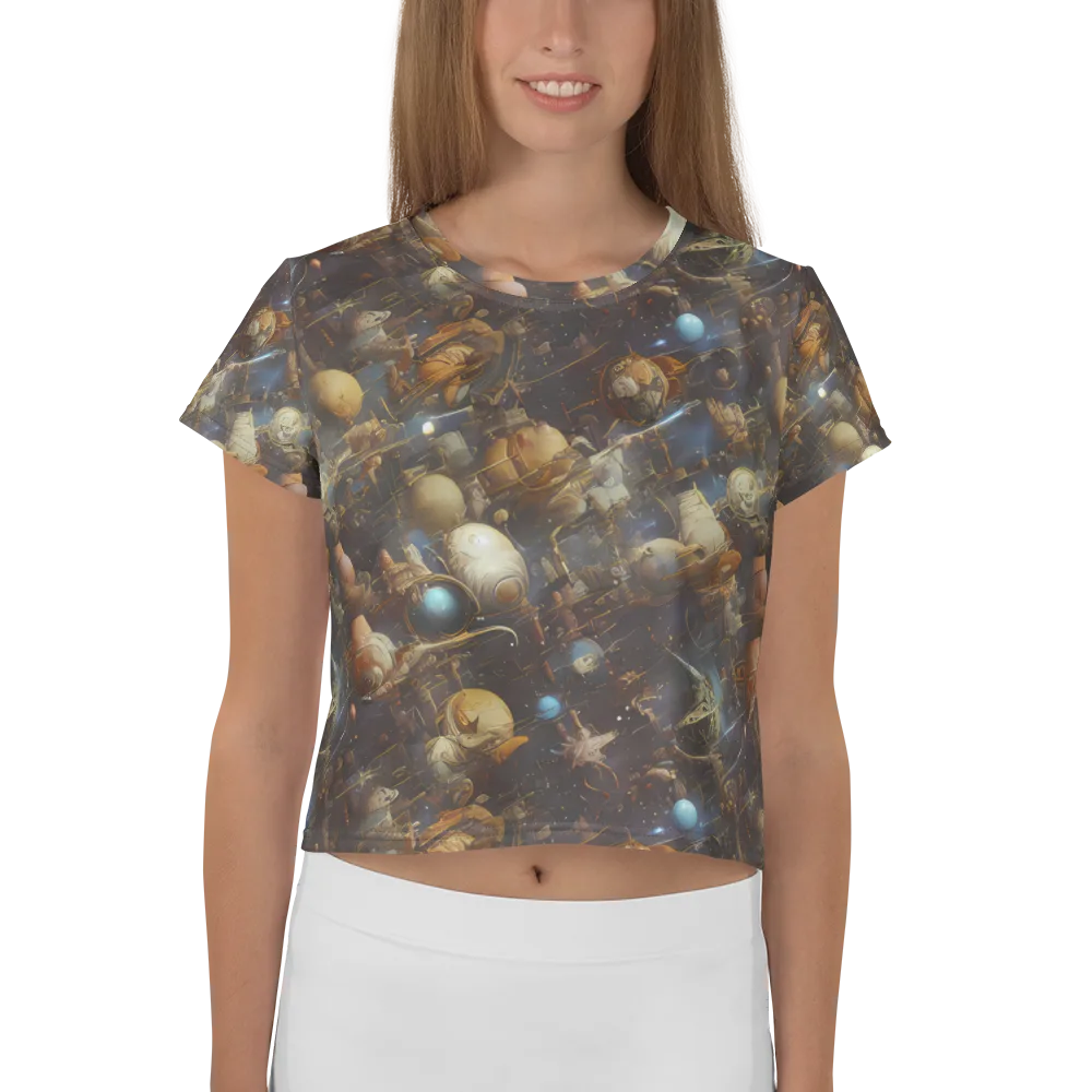 Nebula Foundry on Crop Tee — Front