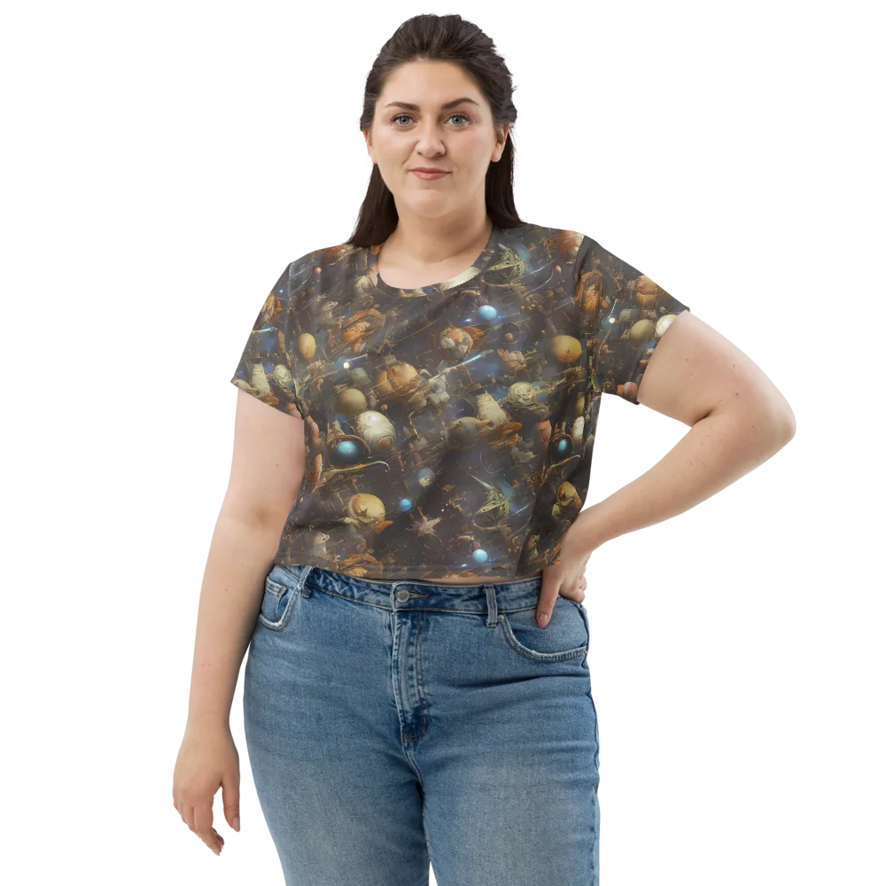 Nebula Foundry on Crop Tee — Front