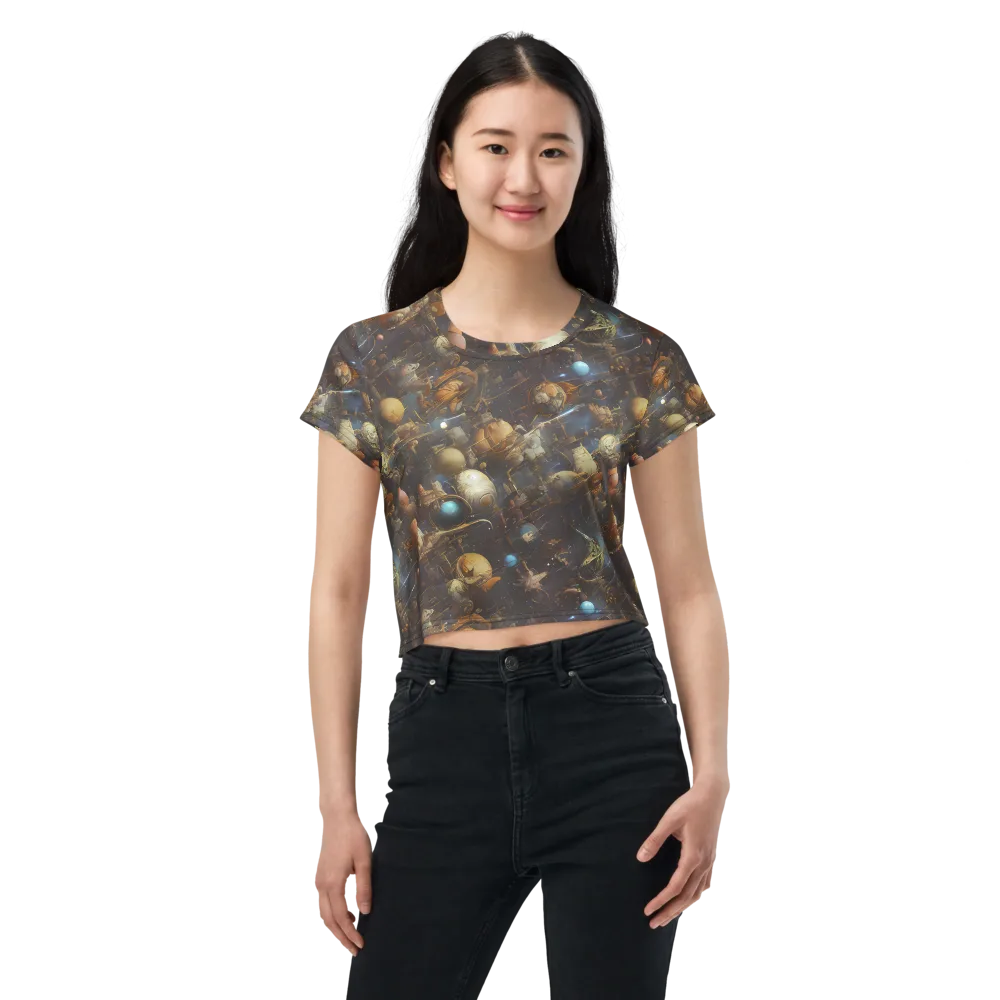 Nebula Foundry on Crop Tee — Front