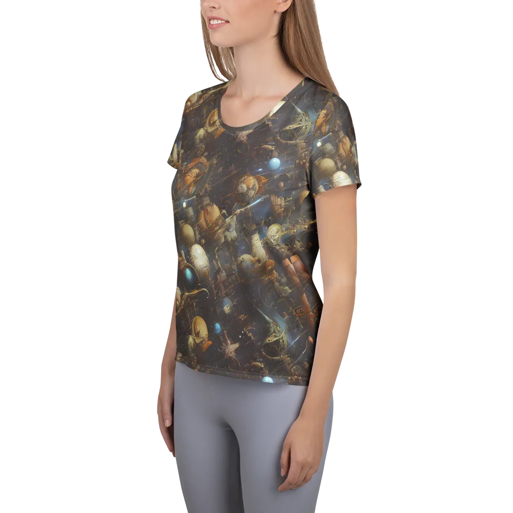Nebula Foundry on Women's Athletic T-Shirt — Left