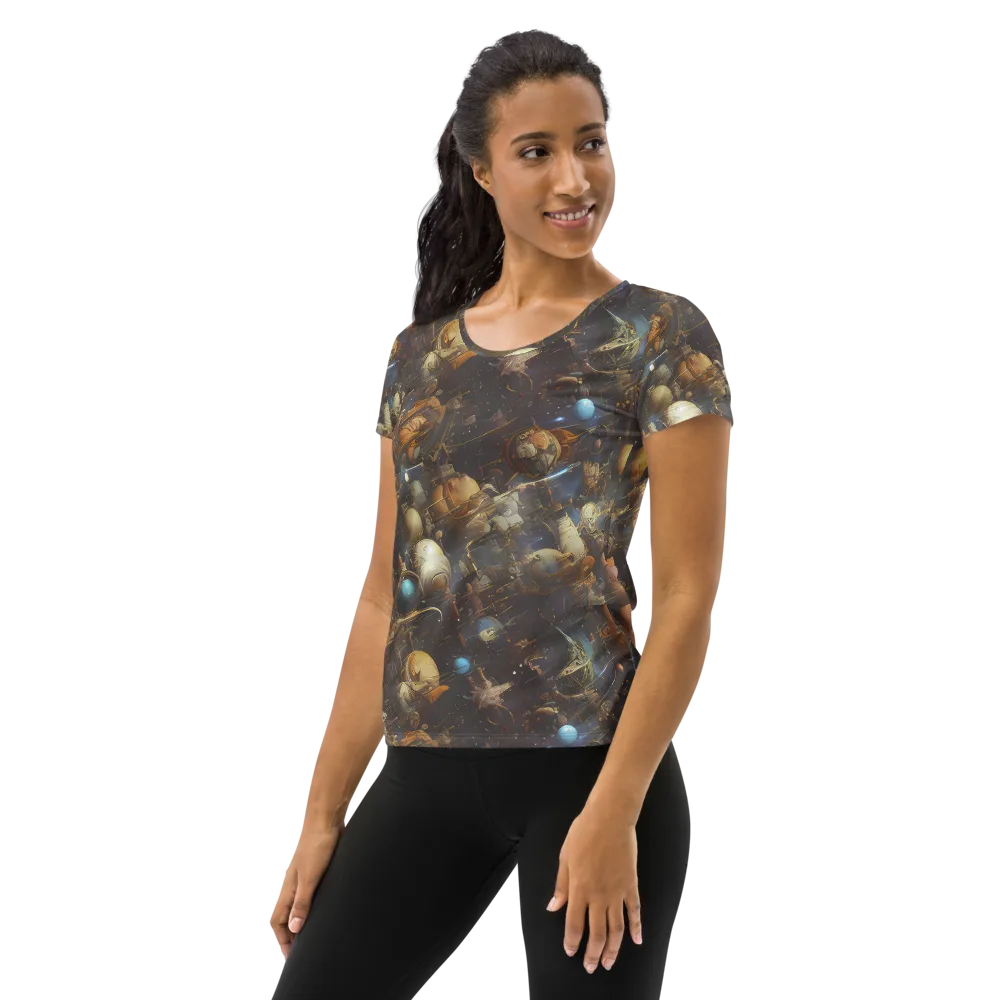 Nebula Foundry on Women's Athletic T-Shirt — Left