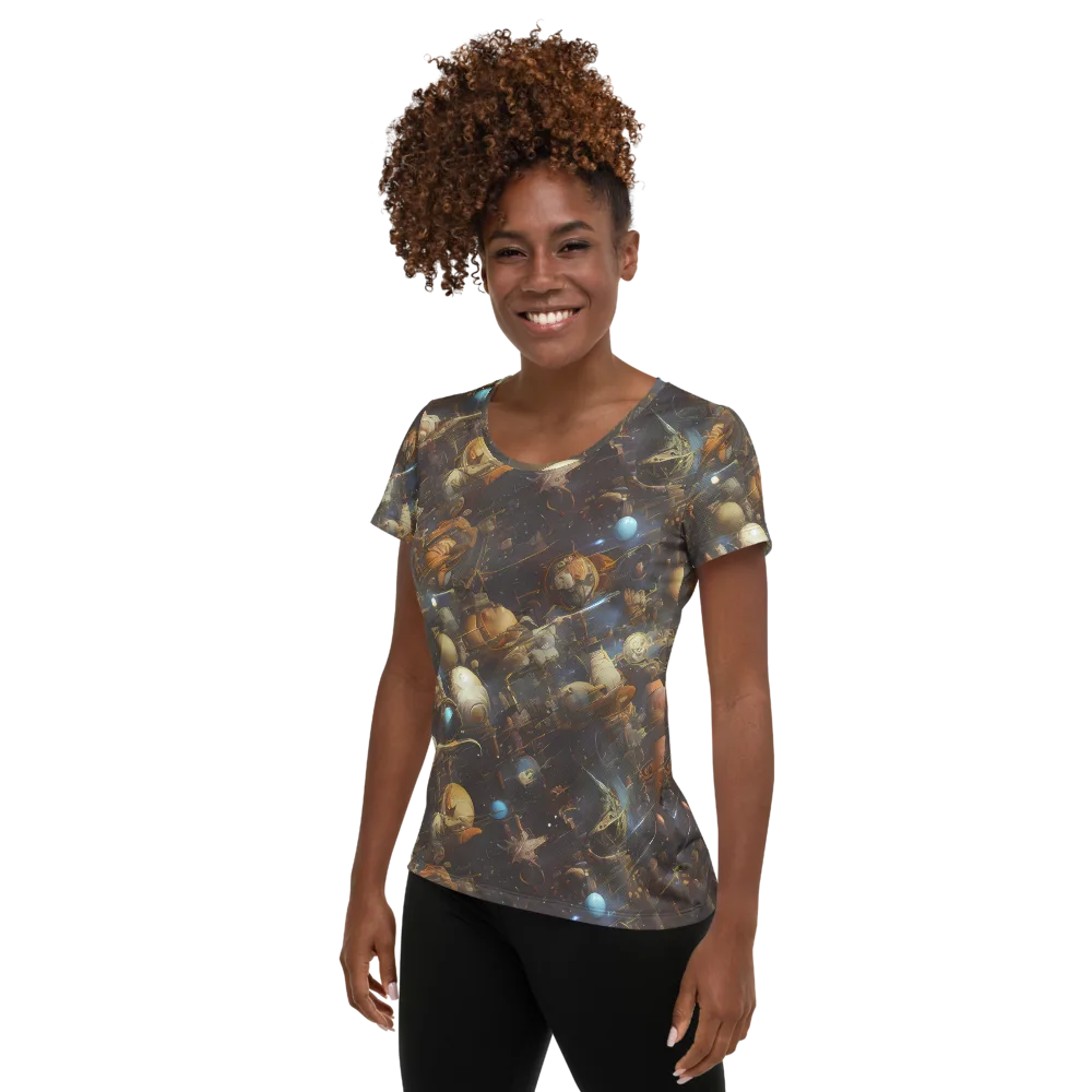 Nebula Foundry on Women's Athletic T-Shirt — Left