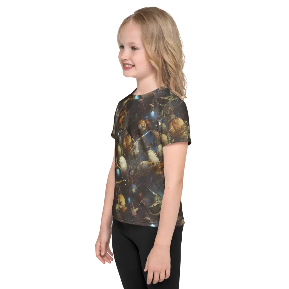 Nebula Foundry on Kids Crew Neck T-Shirt — Left