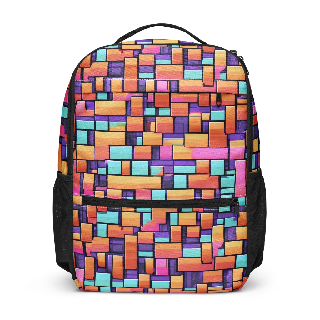 Neon Brickwork on Utility Backpack — Front