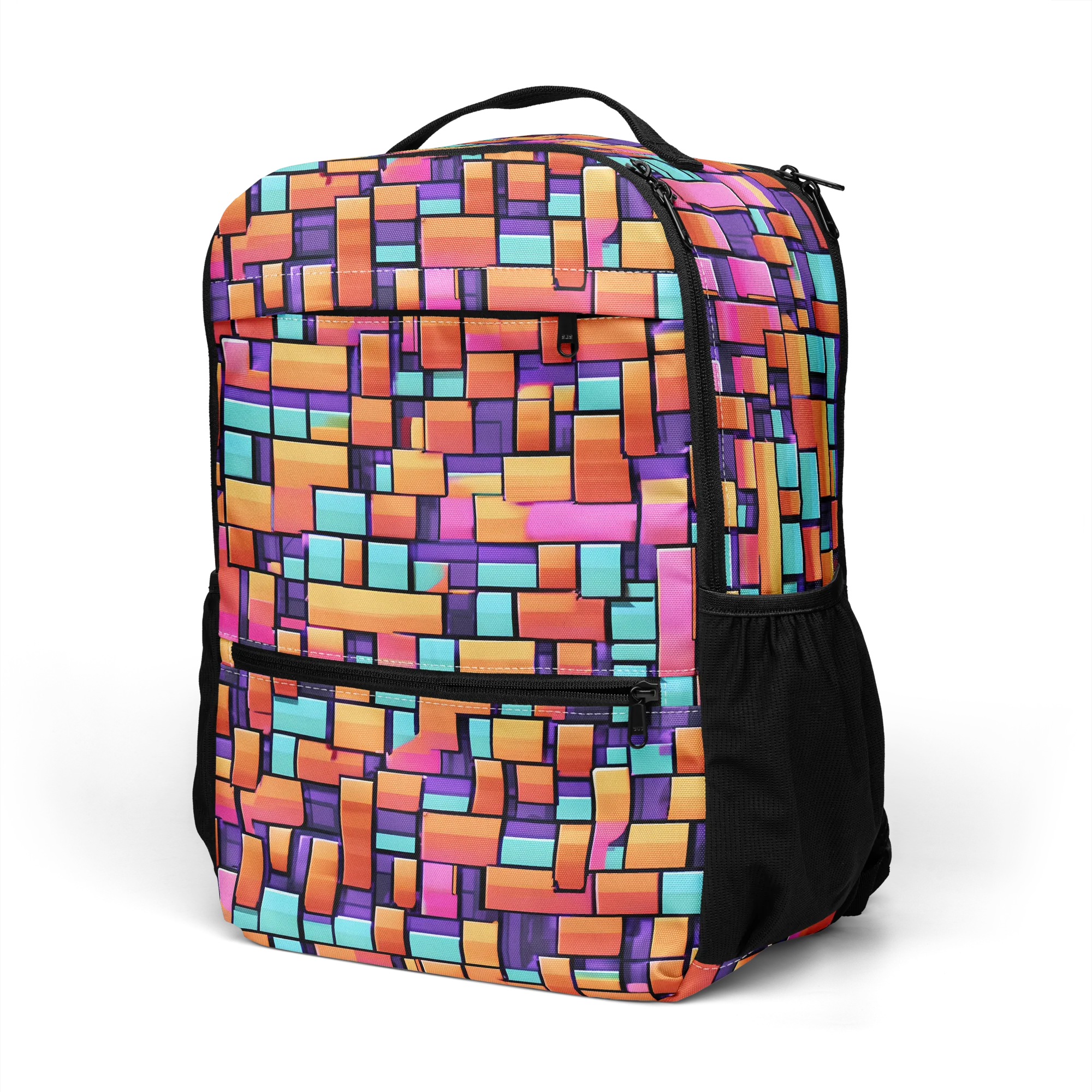 Neon Brickwork on Utility Backpack — Left Front