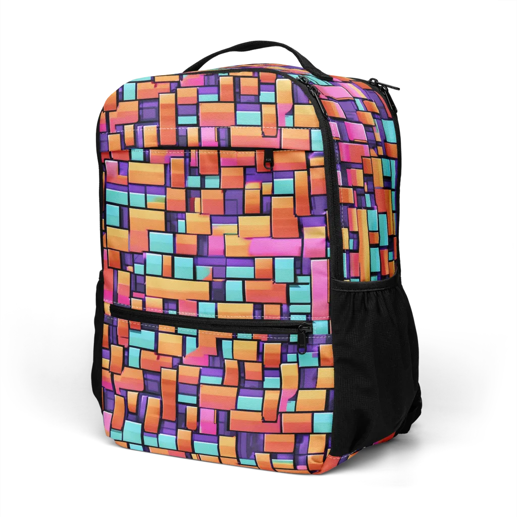 Neon Brickwork on Utility Backpack — Left Front