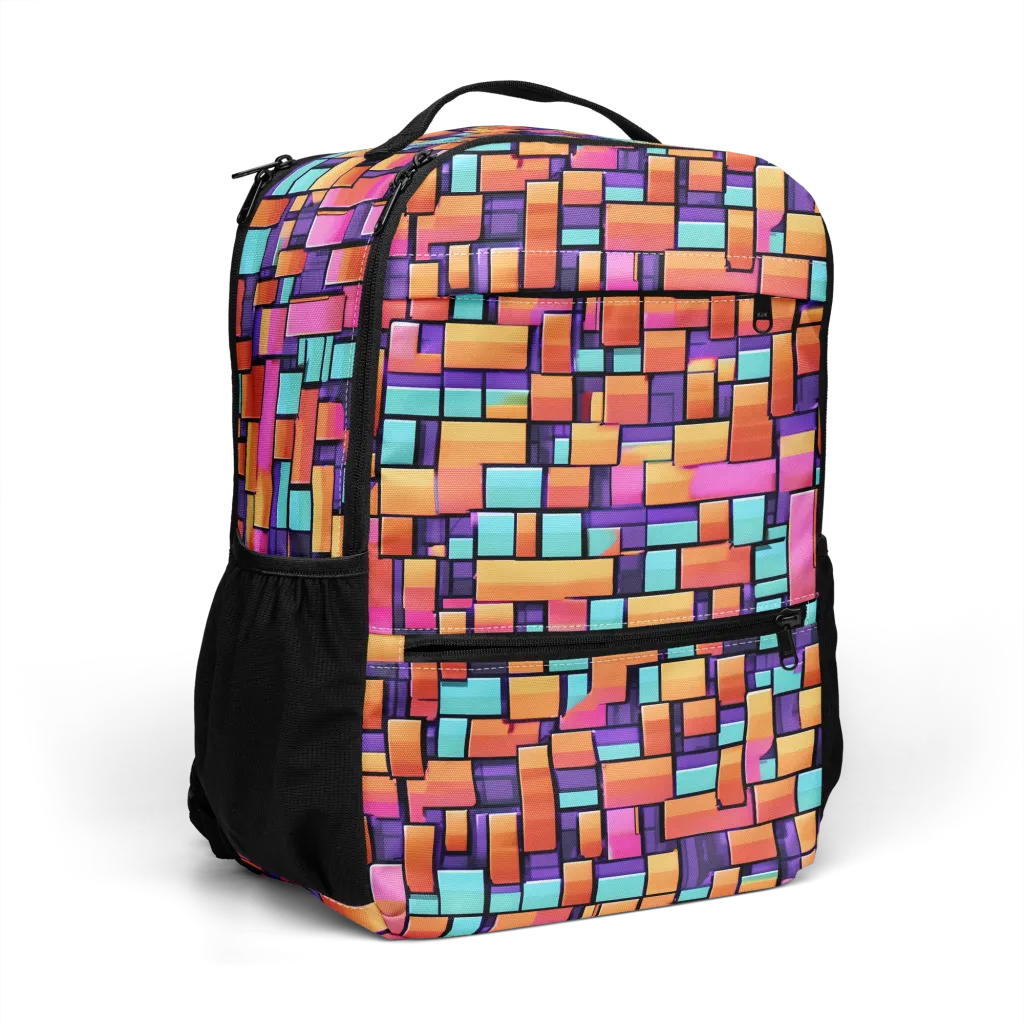 Neon Brickwork on Utility Backpack — Right Front