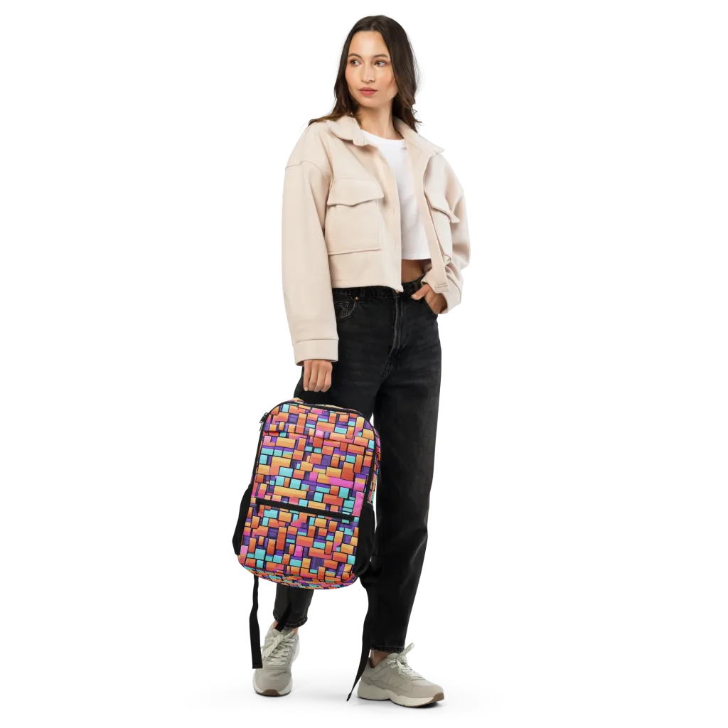 Neon Brickwork on Utility Backpack — Front