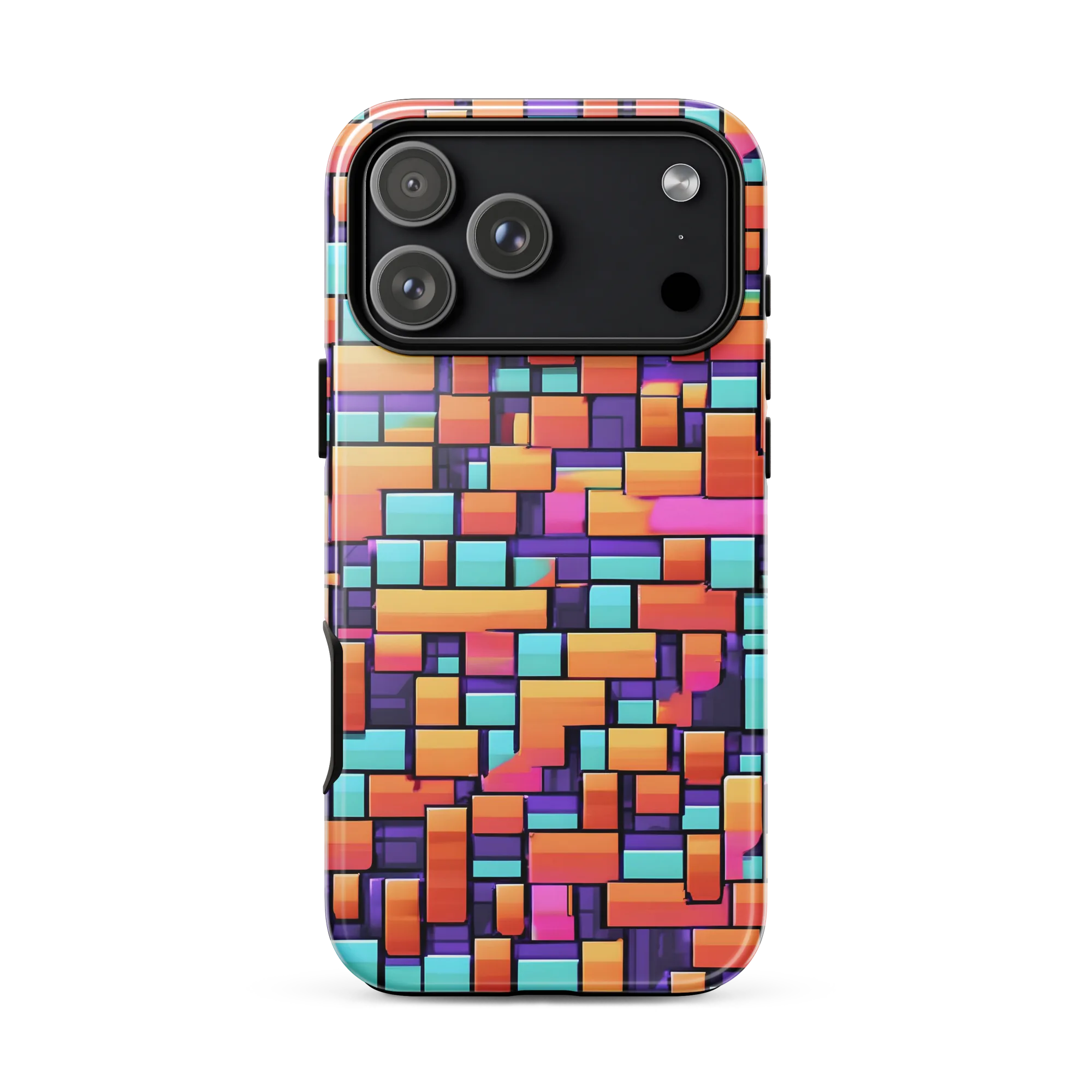 Neon Brickwork on Tough Case for iPhone® — Front