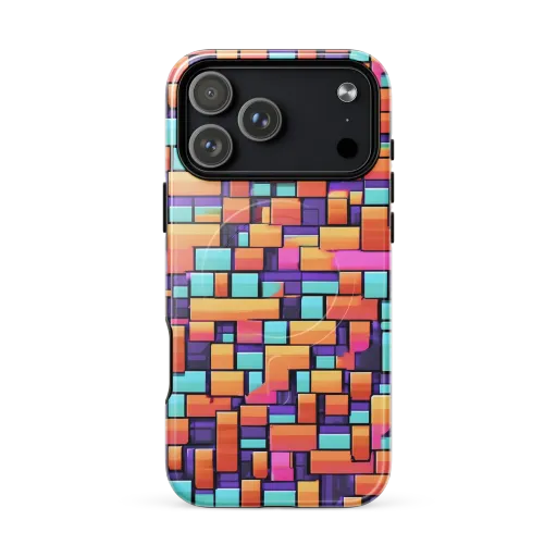 Neon Brickwork on a MagSafe Tough Case for iPhone®