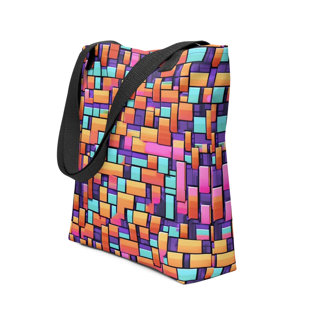 Neon Brickwork on Tote Bag — Front