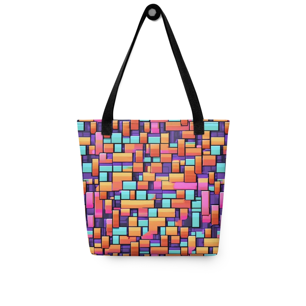 Neon Brickwork on Tote Bag — Front