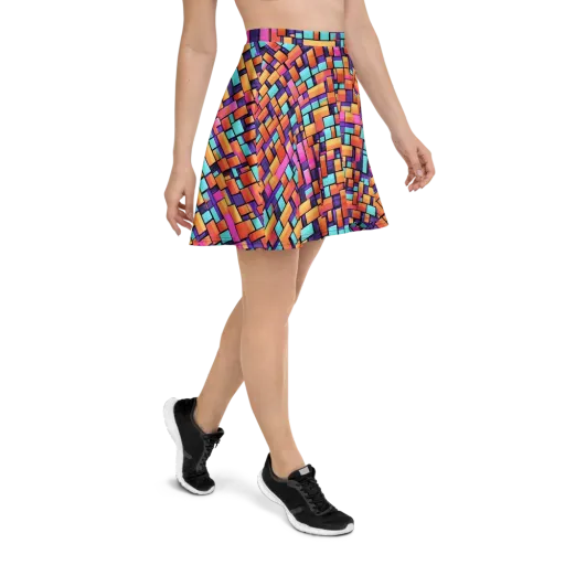 Neon Brickwork on a Skater Skirt