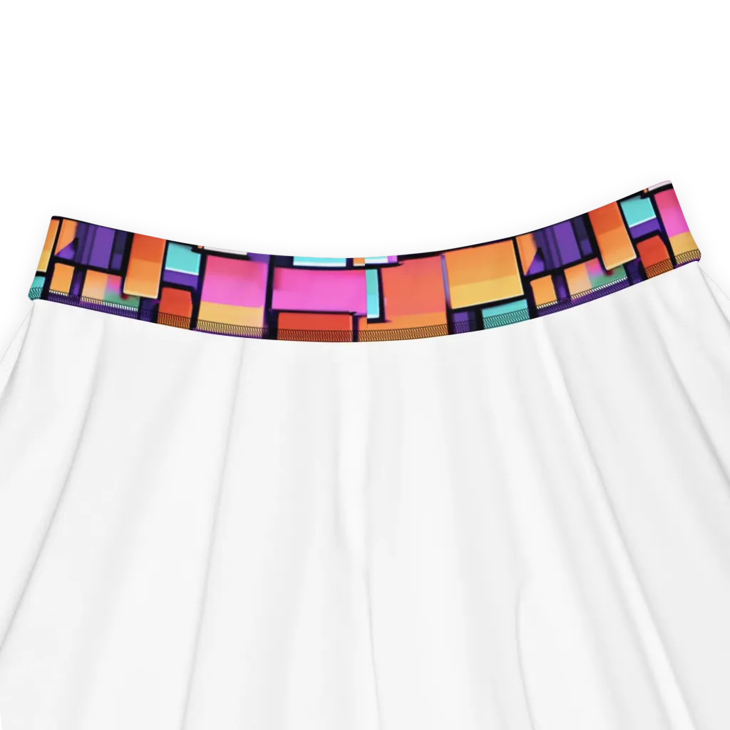 Neon Brickwork on Skater Skirt — Product details