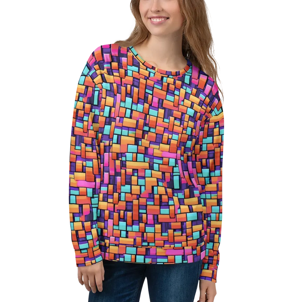 Neon Brickwork on Sweatshirt — Front