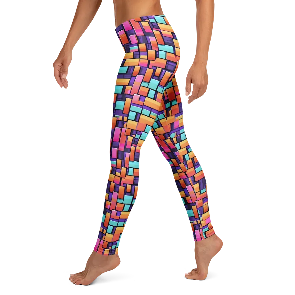 Neon Brickwork on Leggings — Left