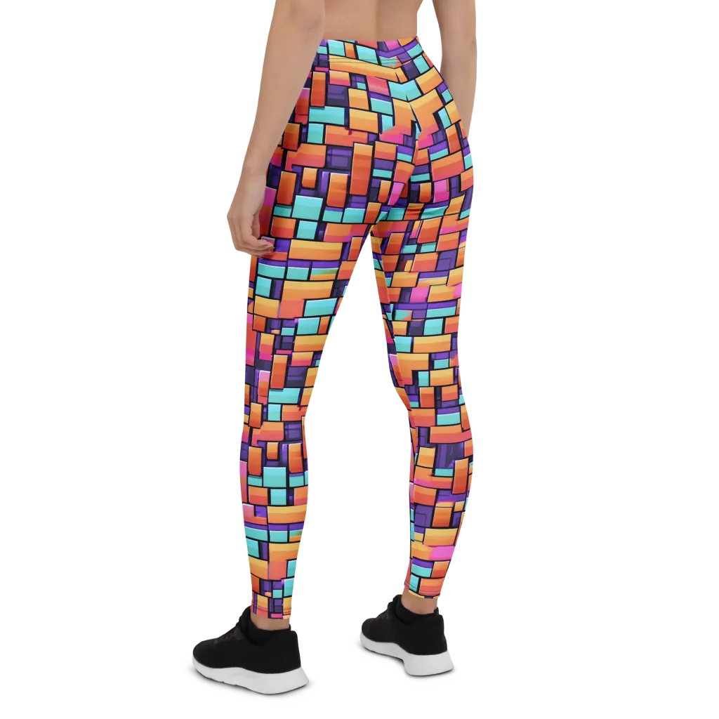 Neon Brickwork on Leggings — Back