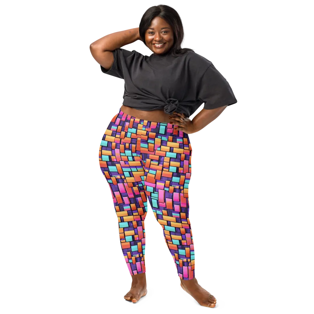 Neon Brickwork on Leggings — Front