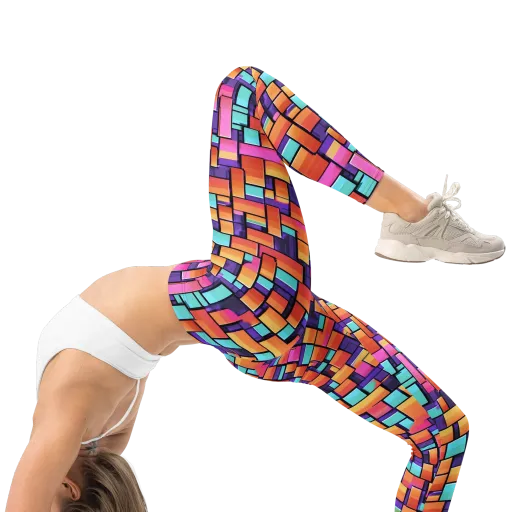 Neon Brickwork on a Leggings