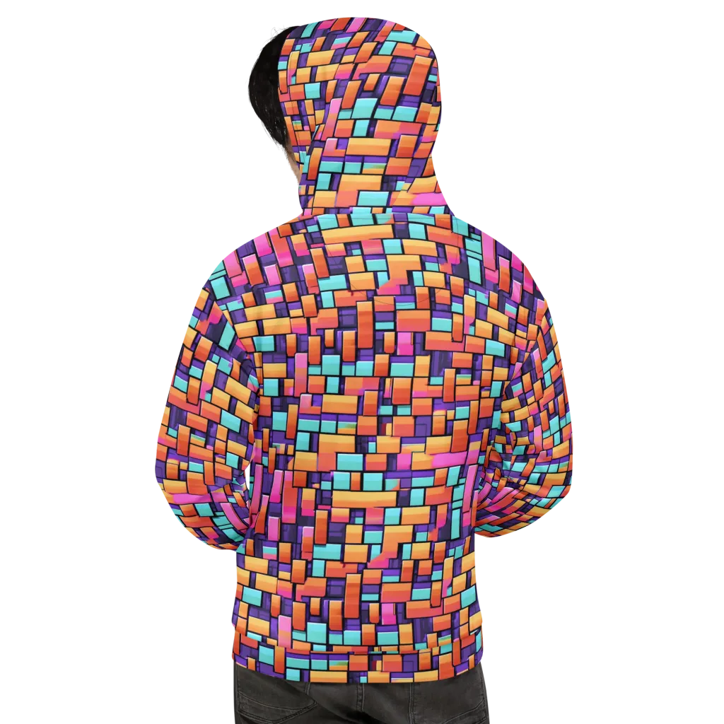 Neon Brickwork on Hoodie — Back