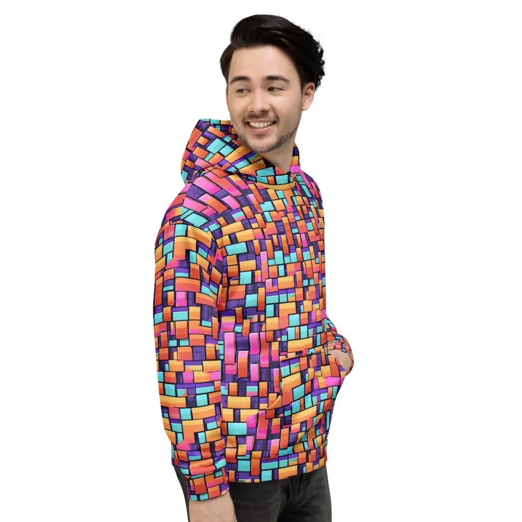 Neon Brickwork on Hoodie — Right