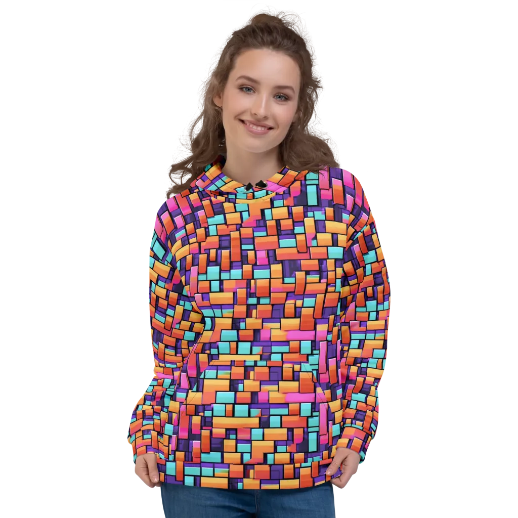 Neon Brickwork on Hoodie — Front