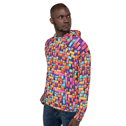 Neon Brickwork on a Hoodie