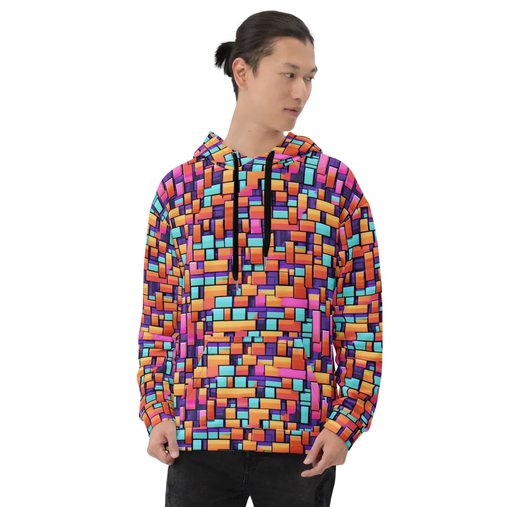 Neon Brickwork on Hoodie — Front
