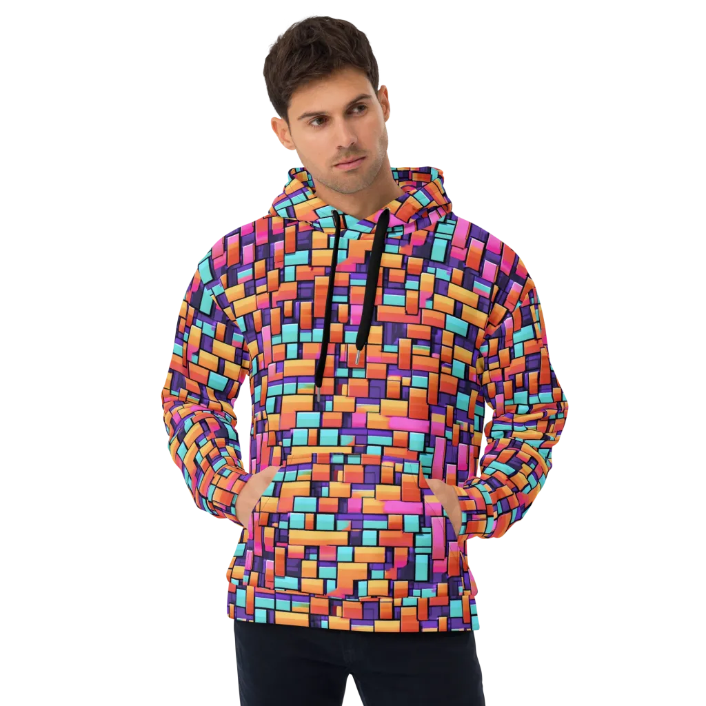 Neon Brickwork on Hoodie — Front