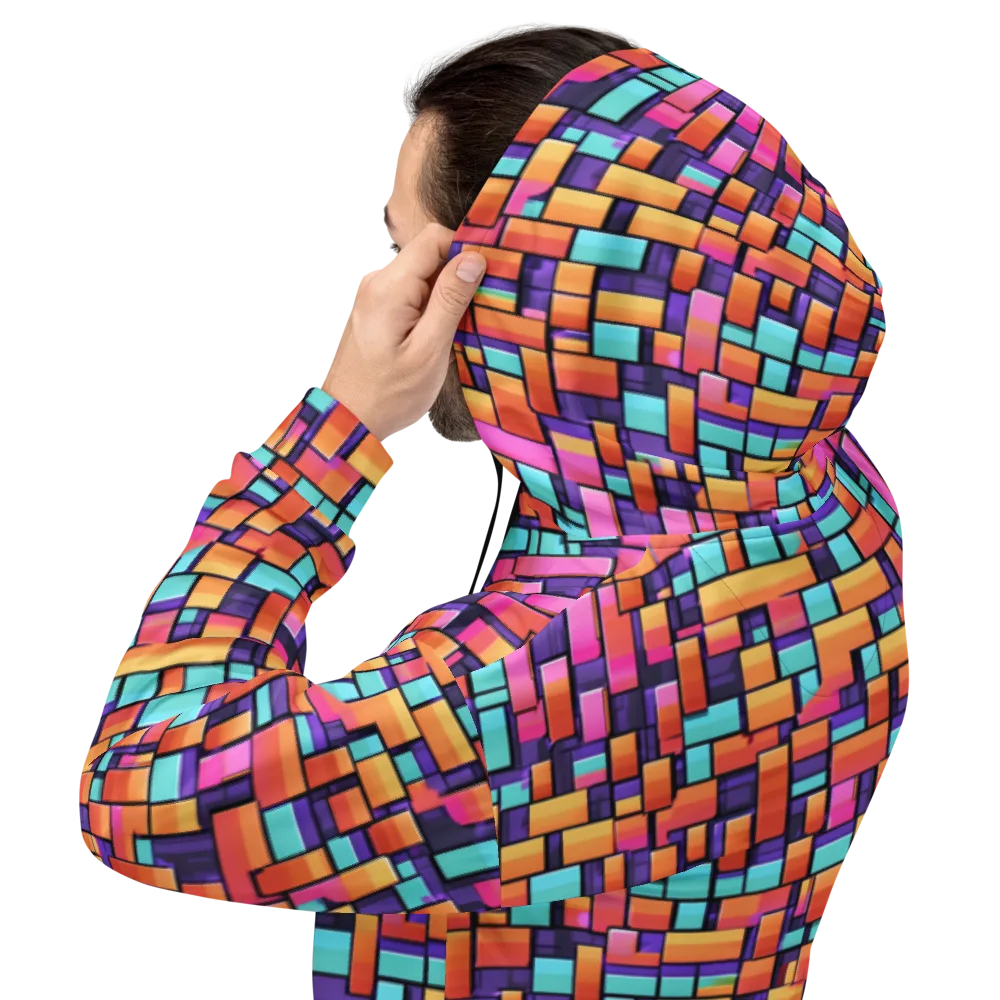 Neon Brickwork on Hoodie — Back