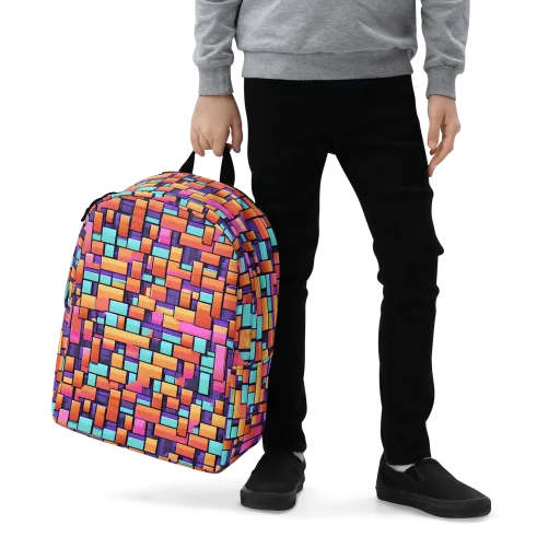 Neon Brickwork on a Minimalist Backpack
