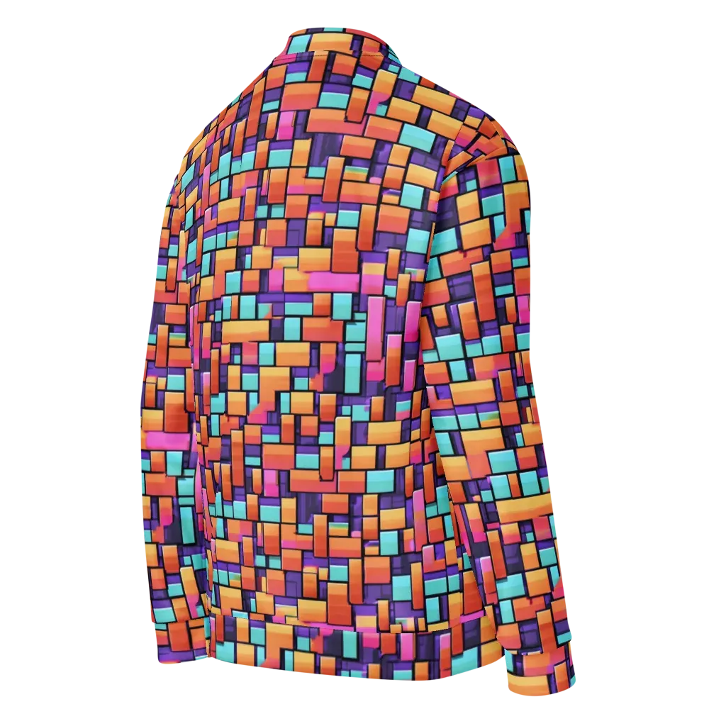 Neon Brickwork on Bomber Jacket — Right Back