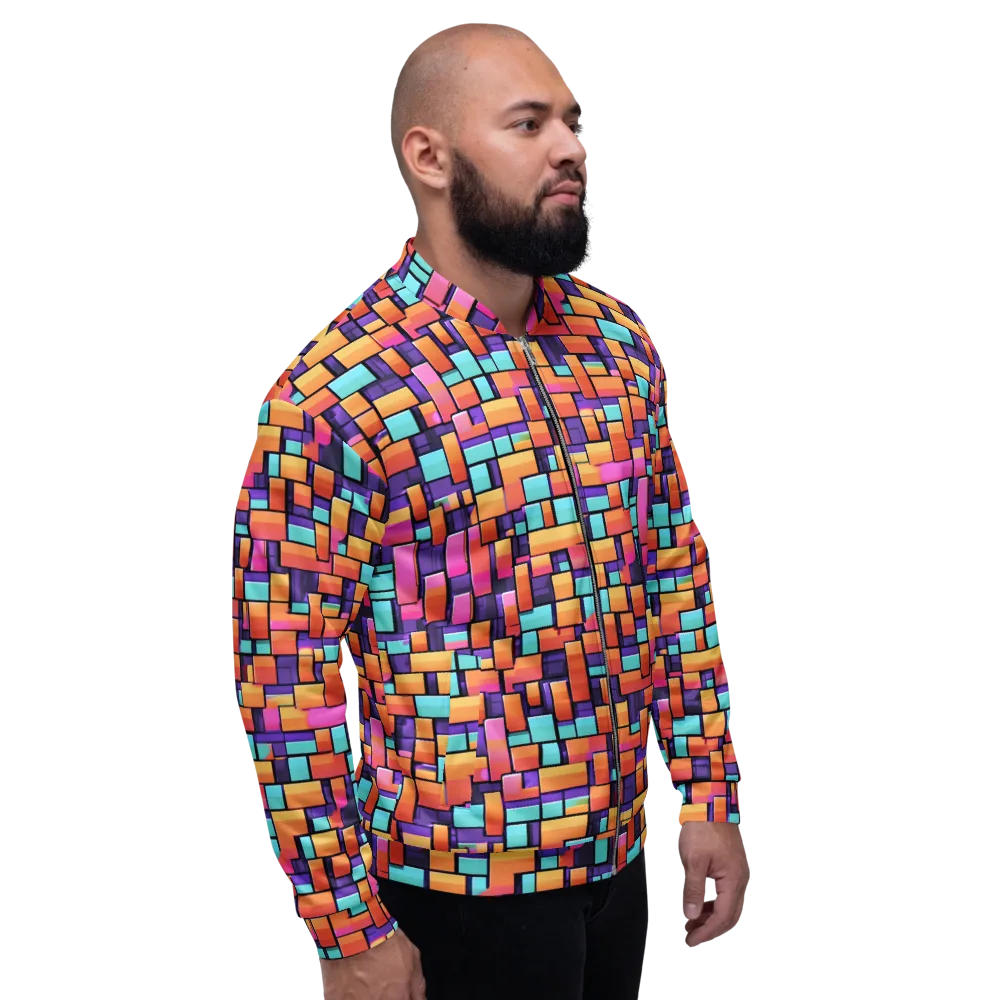 Neon Brickwork on Bomber Jacket — Right