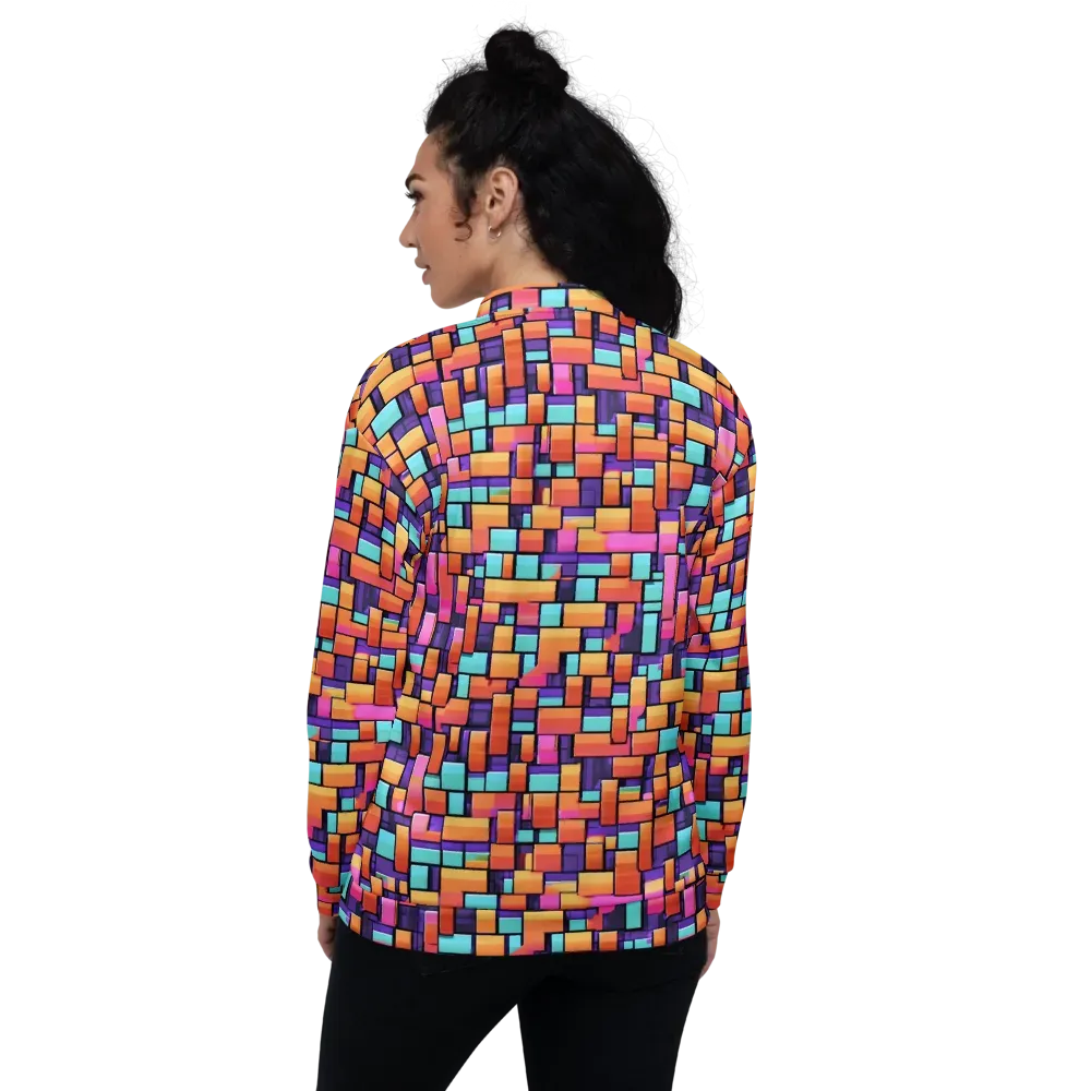 Neon Brickwork on Bomber Jacket — Back