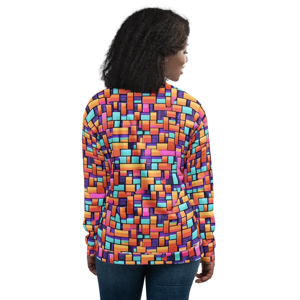 Neon Brickwork on Bomber Jacket — Back