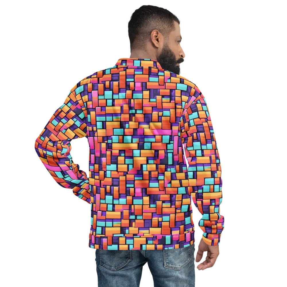 Neon Brickwork on Bomber Jacket — Back