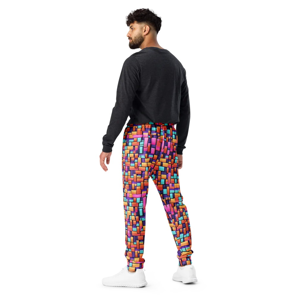 Neon Brickwork on Men's Joggers — Back
