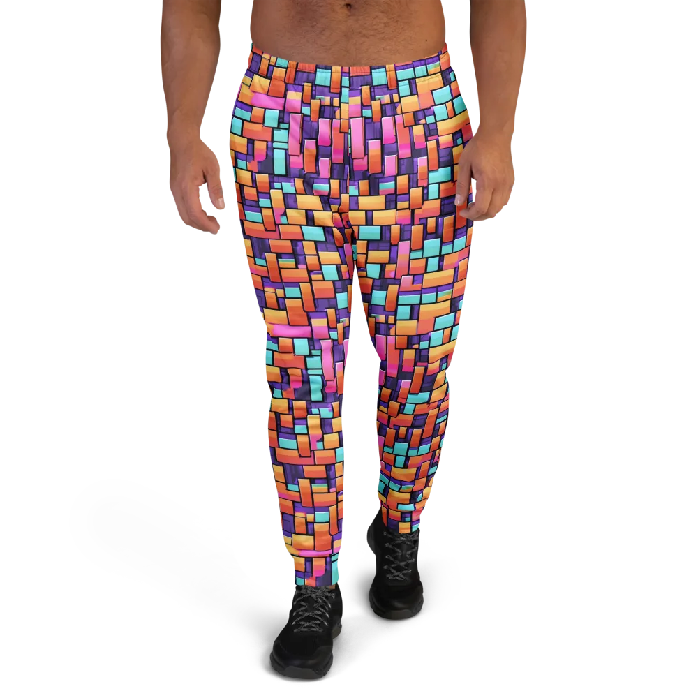 Neon Brickwork on Men's Joggers — Front