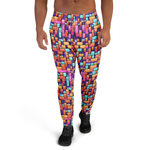 Neon Brickwork on a Men's Joggers