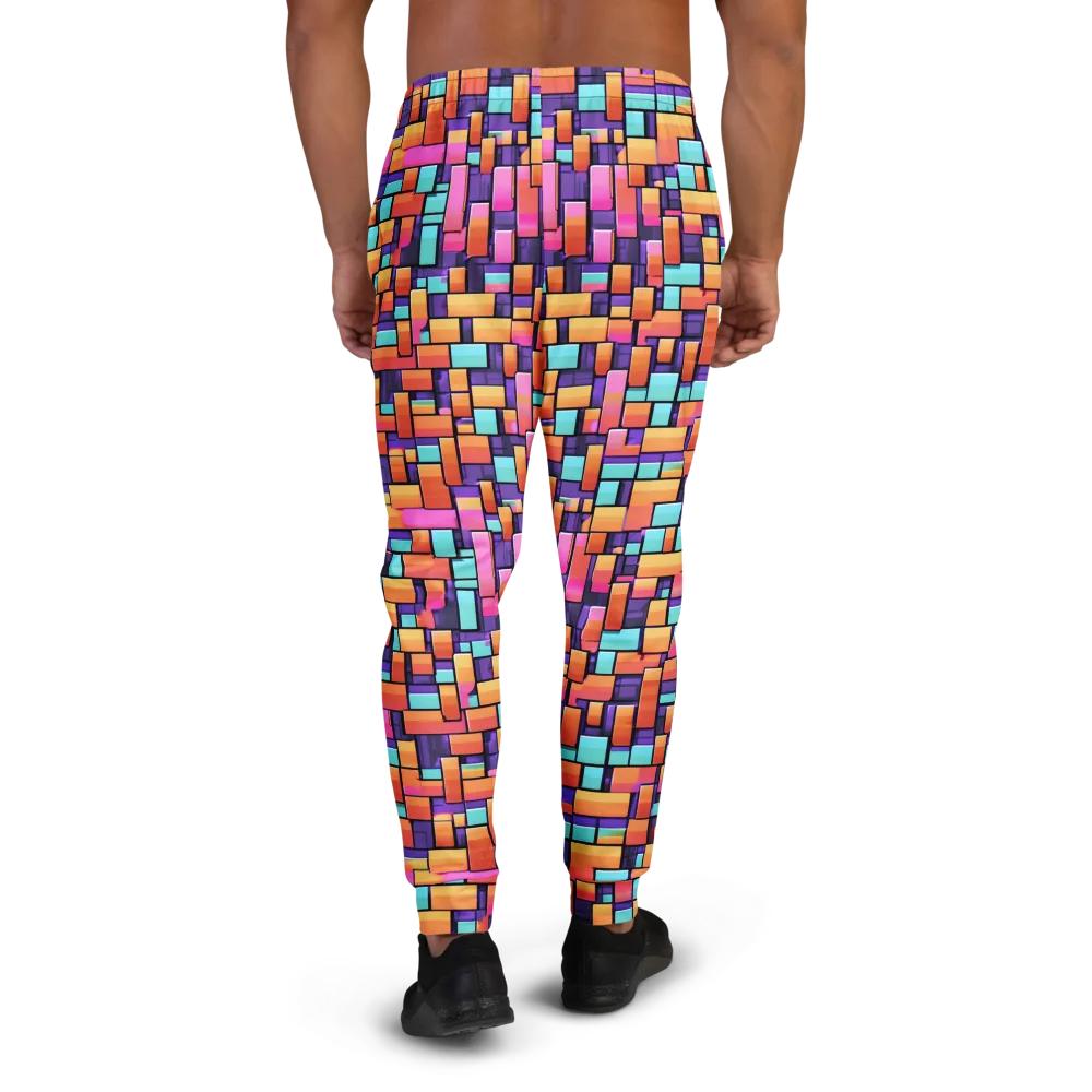 Neon Brickwork on Men's Joggers — Back