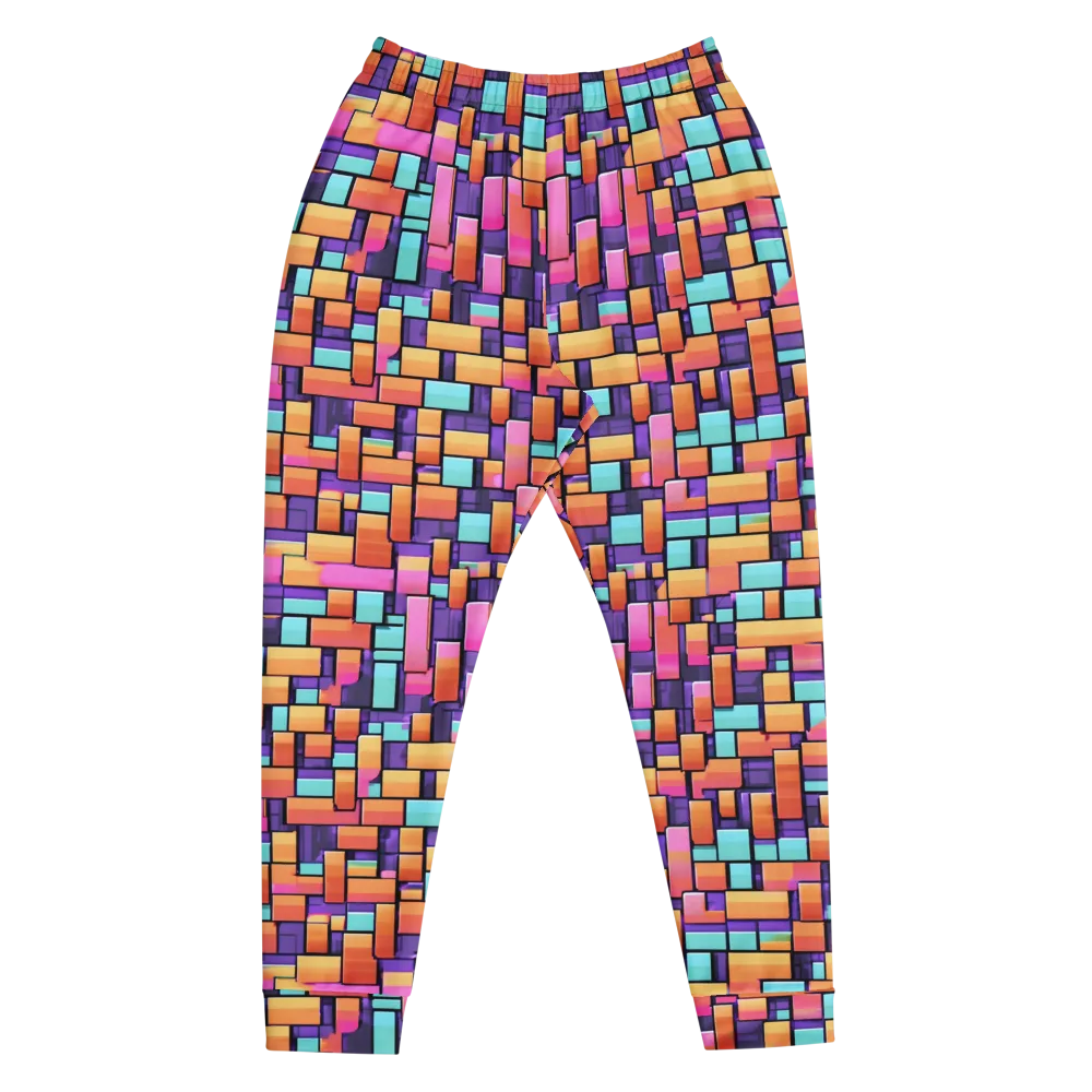 Neon Brickwork on Men's Joggers — Front