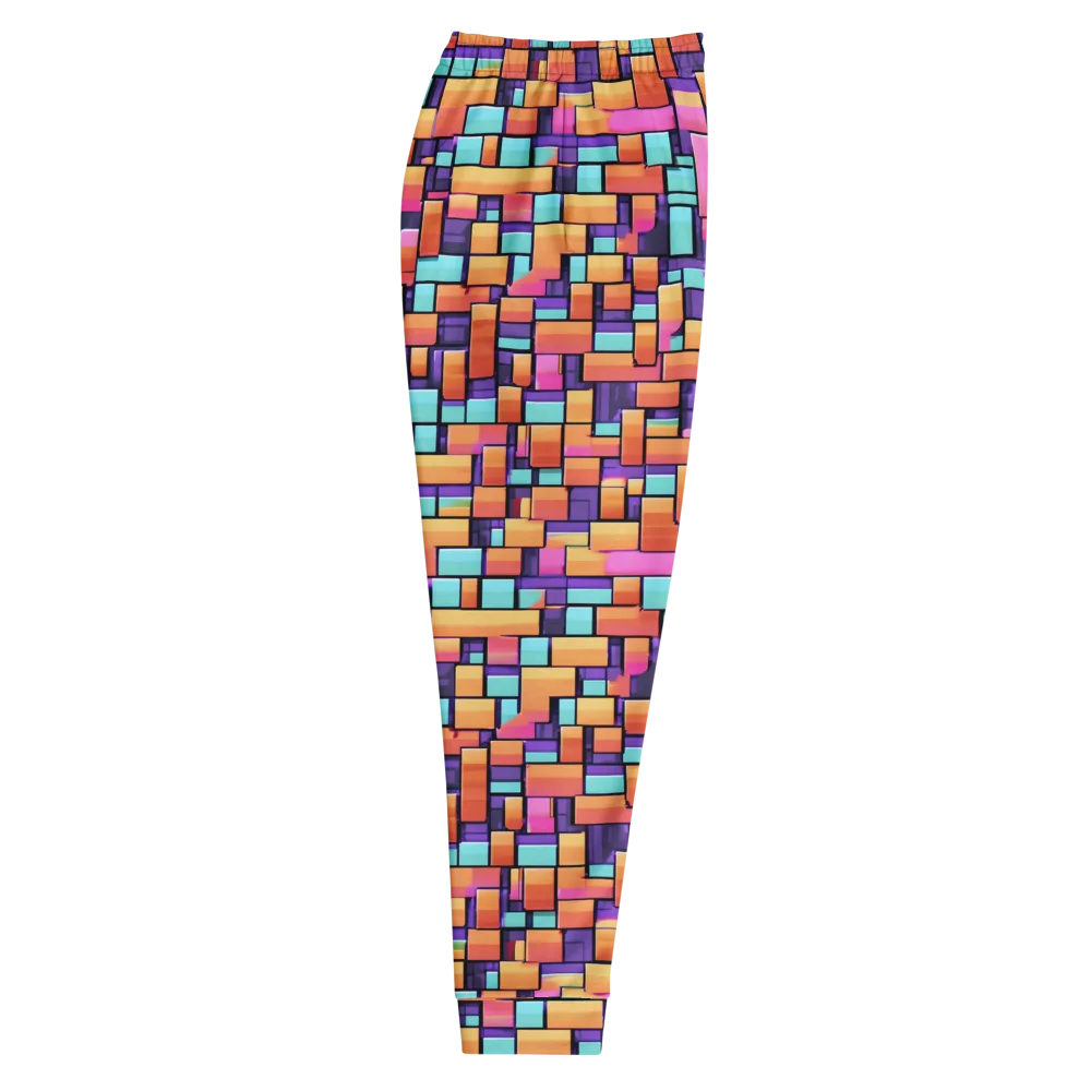Neon Brickwork on Men's Joggers — Right