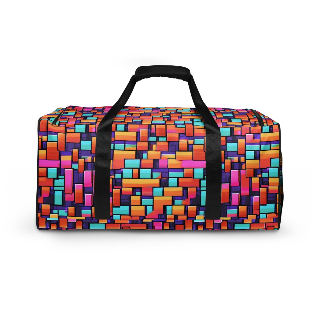 Neon Brickwork on Duffle Bag — Back