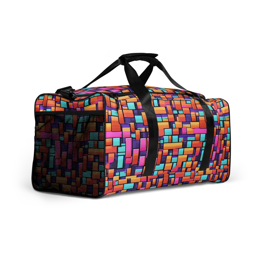 Neon Brickwork on Duffle Bag — Right Front