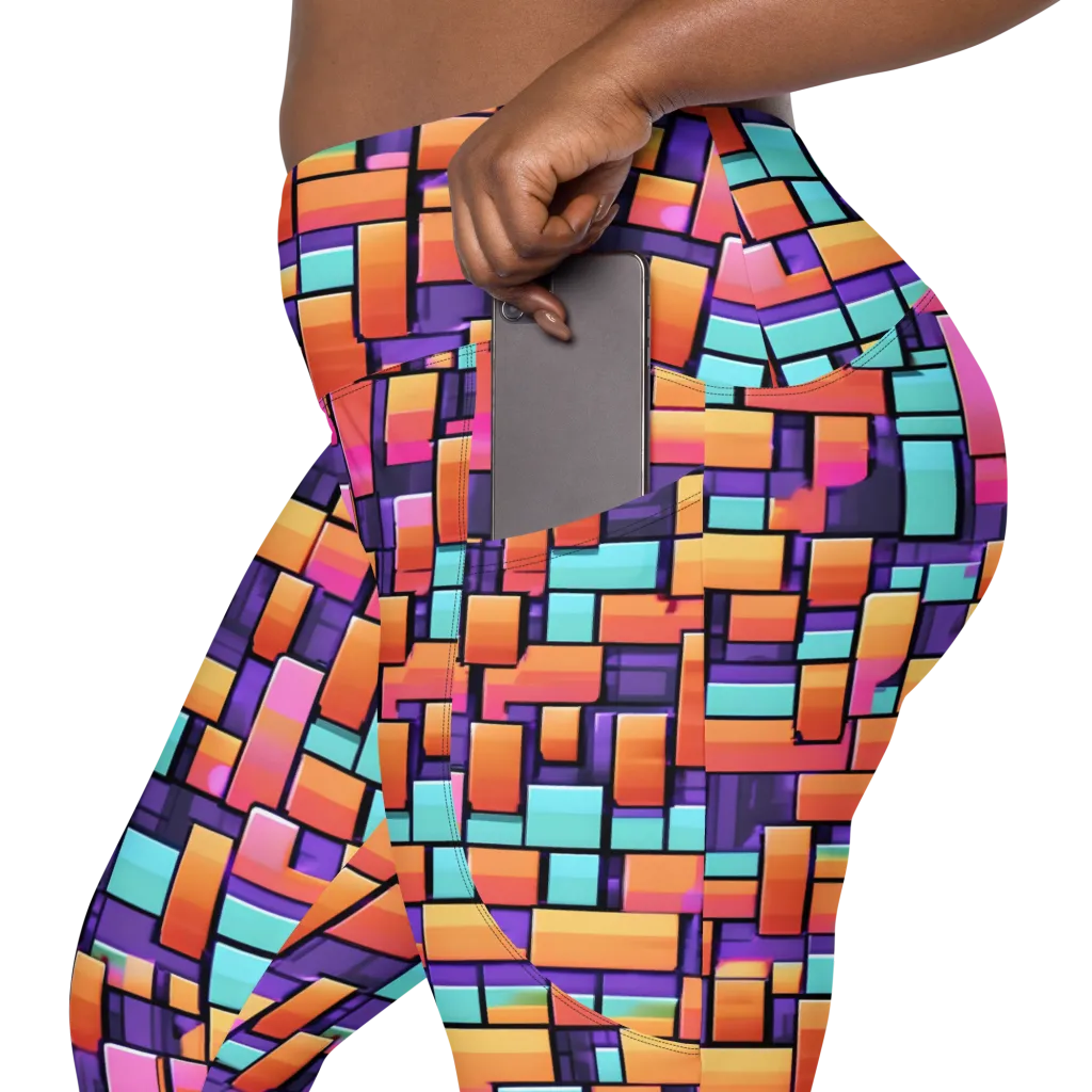 Neon Brickwork on Leggings with Pockets — Product details 2
