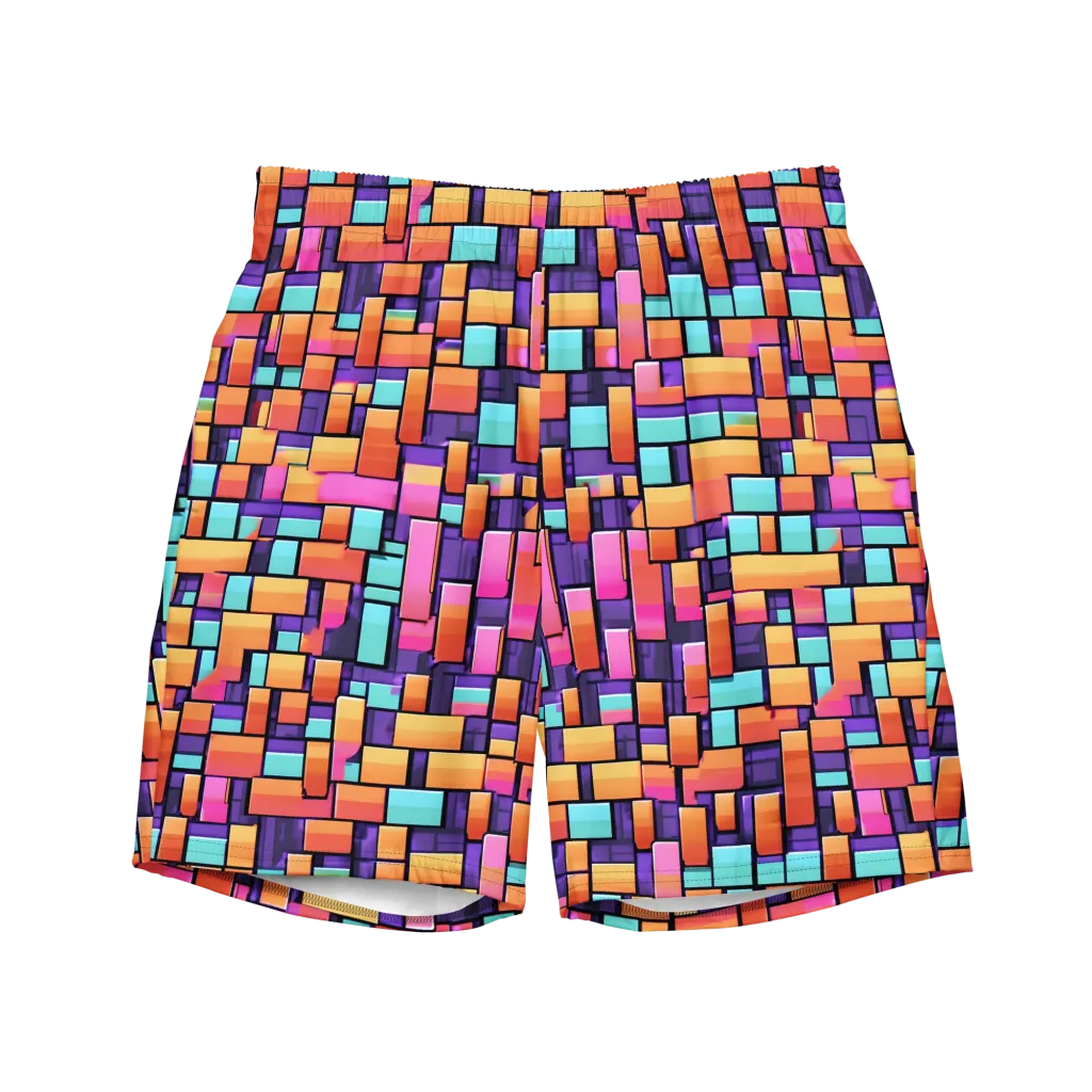 Neon Brickwork on Swim Trunks — Front