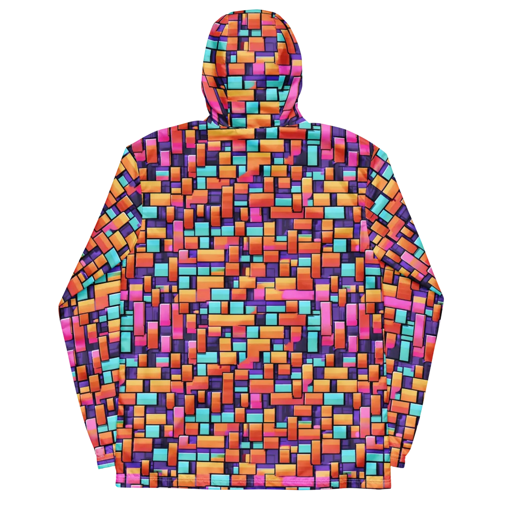 Neon Brickwork on Men's Windbreaker — Back