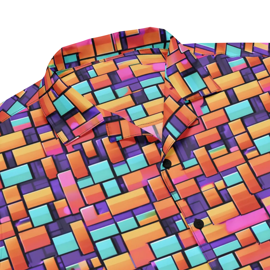 Neon Brickwork on Button Shirt — Product details