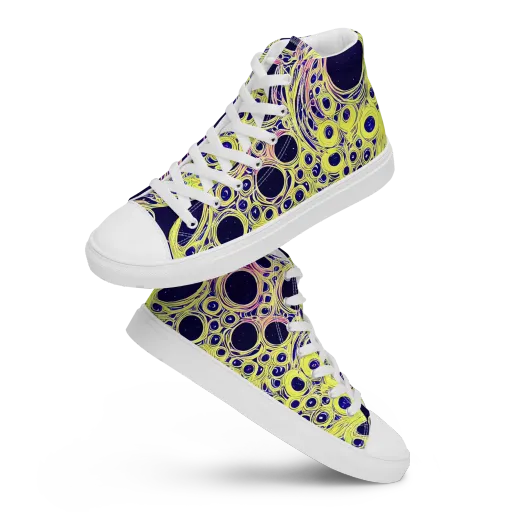 Solar Void on a Men's High Top Canvas Shoes